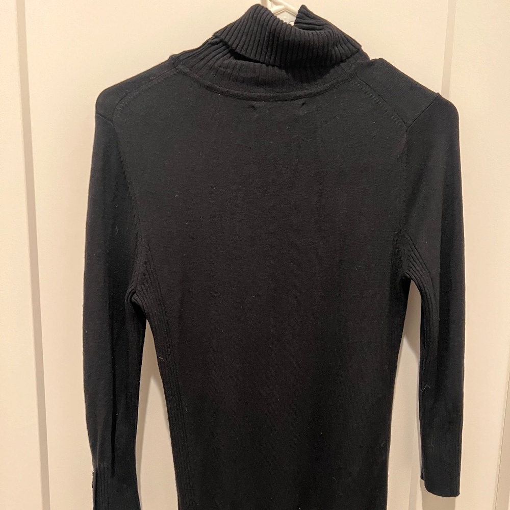 Turtleneck Sweater - Small Black 3/4 sleeve